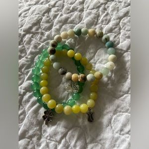 NWOT Set of 3 Natural Stone Bracelets